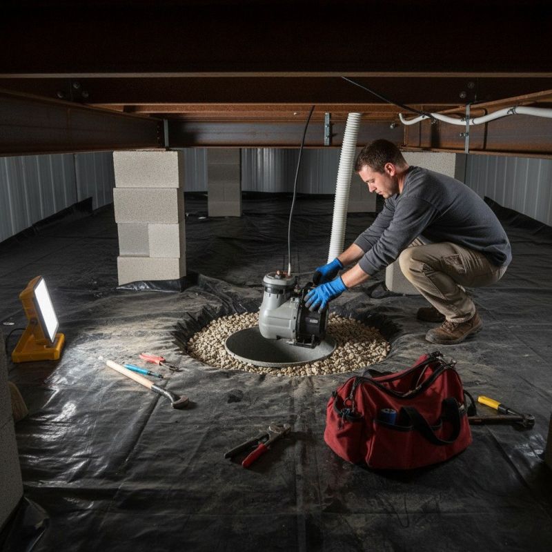 Basement Drainage Installation in Huntsville, AL